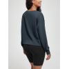 imageODODOS Womens Modal SoftBreezy Wide Scoop Neck Pullover Oversized Long Sleeve SweatshirtsNavy