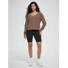 imageODODOS Womens Modal SoftBreezy Wide Scoop Neck Pullover Oversized Long Sleeve SweatshirtsNutria