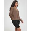 imageODODOS Womens Modal SoftBreezy Wide Scoop Neck Pullover Oversized Long Sleeve SweatshirtsNutria