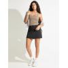 imageODODOS Womens Seamless Crop Cami Wide Scoop Neck Ribbed Soft Open Racerback Cropped TankTaupe