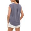 imageODODOS Modal Soft Sleeveless Shirts for Women Crew Neck Yoga Tee Summer Flowy Workout Tank TopsJacaranda