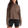 imageODODOS Womens Modal Soft Roll Neck Sweatshirts with Thumb Hole Long Sleeve Oversized Casual Pullover TopNutria