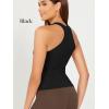 imageODODOS 3Pack Seamless Racerback Crop Tank for Women Ribbed Knit Soft Crop TopsBlackblackblack
