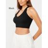 imageODODOS 3Pack Seamless Racerback Crop Tank for Women Ribbed Knit Soft Crop TopsBlackblackblack