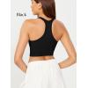 imageODODOS 3Pack Seamless Racerback Crop Tank for Women Ribbed Knit Soft Crop TopsBlackblackblack