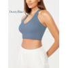 imageODODOS 3Pack Seamless Racerback Crop Tank for Women Ribbed Knit Soft Crop TopsIvorydusty Bluesphinx