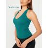 imageODODOS 3Pack Seamless Racerback Crop Tank for Women Ribbed Knit Soft Crop TopsPhloxsea Greenlapis