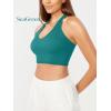 imageODODOS 3Pack Seamless Racerback Crop Tank for Women Ribbed Knit Soft Crop TopsPhloxsea Greenlapis