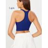 imageODODOS 3Pack Seamless Racerback Crop Tank for Women Ribbed Knit Soft Crop TopsPhloxsea Greenlapis