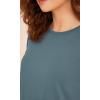 imageODODOS Modal Soft Short Sleeve Shirts for Women Crew Neck Yoga Tee Casual Workout TopsBluesteel
