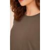 imageODODOS Modal Soft Short Sleeve Shirts for Women Crew Neck Yoga Tee Casual Workout TopsBrown