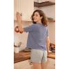 imageODODOS Modal Soft Short Sleeve Shirts for Women Crew Neck Yoga Tee Casual Workout TopsJacaranda