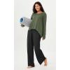 imageODODOS Womens Modal Soft Long Sleeve Tee with Thumb Hole Athletic Gym Workout Tops Yoga ShirtsArmy Greenwashed