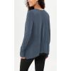 imageODODOS Womens Modal Soft Long Sleeve Tee with Thumb Hole Athletic Gym Workout Tops Yoga ShirtsDark Bluewashed