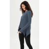 imageODODOS Womens Modal Soft Long Sleeve Tee with Thumb Hole Athletic Gym Workout Tops Yoga ShirtsDark Bluewashed