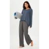 imageODODOS Womens Modal Soft Long Sleeve Tee with Thumb Hole Athletic Gym Workout Tops Yoga ShirtsDark Bluewashed