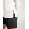 imageODODOS Womens PeachSoft Boat Neck Long Sleeve Shirt Side Slit Relaxed Fit Casual Top for Yoga ampamp LoungeMilk White