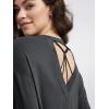 imageODODOS Womens PeachSoft HollowBack Long Sleeve Shirt with Thumb Holes Yoga ampamp Lounge TopBlack