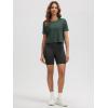 imageODODOS Womens Performance Cropped Tee Ultra Soft Stratum Tech Short Sleeve Relaxed Top Crew Neck TShirtsAspen Heather