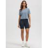 imageODODOS Womens Performance Cropped Tee Ultra Soft Stratum Tech Short Sleeve Relaxed Top Crew Neck TShirtsDusty Blue Heather