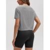 imageODODOS Womens Performance Cropped Tee Ultra Soft Stratum Tech Short Sleeve Relaxed Top Crew Neck TShirtsGrey Heather