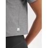 imageODODOS Womens Performance Cropped Tee Ultra Soft Stratum Tech Short Sleeve Relaxed Top Crew Neck TShirtsGrey Heather