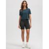 imageODODOS Womens Performance Cropped Tee Ultra Soft Stratum Tech Short Sleeve Relaxed Top Crew Neck TShirtsNavy Heather