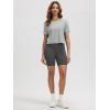 imageODODOS Womens Performance Cropped Tee Ultra Soft Stratum Tech Short Sleeve Relaxed Top Crew Neck TShirtsPale Grey Heather