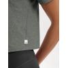 imageODODOS Womens Performance Cropped Tee Ultra Soft Stratum Tech Short Sleeve Relaxed Top Crew Neck TShirtsSmoke Heather