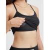 imageODODOS Womens Slim Racerback Cropped Tank  Stratum Tech Sports Bra Ultra Soft UPF 50 Cami Top with Builtin BraBlack Heather