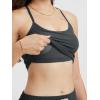 imageODODOS Womens Slim Racerback Cropped Tank  Stratum Tech Sports Bra Ultra Soft UPF 50 Cami Top with Builtin BraCharcoal Heather