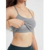 imageODODOS Womens Slim Racerback Cropped Tank  Stratum Tech Sports Bra Ultra Soft UPF 50 Cami Top with Builtin BraGrey Heather