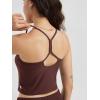 imageODODOS Womens Slim Racerback Cropped Tank  Stratum Tech Sports Bra Ultra Soft UPF 50 Cami Top with Builtin BraJava Heather