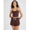 imageODODOS Womens Slim Racerback Cropped Tank  Stratum Tech Sports Bra Ultra Soft UPF 50 Cami Top with Builtin BraJava Heather