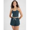 imageODODOS Womens Slim Racerback Cropped Tank  Stratum Tech Sports Bra Ultra Soft UPF 50 Cami Top with Builtin BraNavy Heather