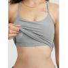 imageODODOS Womens Slim Racerback Cropped Tank  Stratum Tech Sports Bra Ultra Soft UPF 50 Cami Top with Builtin BraPale Grey Heather