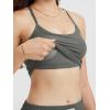 imageODODOS Womens Slim Racerback Cropped Tank  Stratum Tech Sports Bra Ultra Soft UPF 50 Cami Top with Builtin BraSmoke Heather