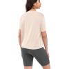 imageODODOS Modal Soft Short Sleeve Shirts for Women Crew Neck Yoga Tee Casual Workout TopsBeige