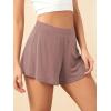 imageODODOS 2Pack UltraSoft Modal Lounge Shorts for Women  Lightweight ampamp Breathable Sleepwear 3quot InseamBlackdusty Rosewashed