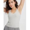 imageODODOS Cloud Feeling Tank Bra for Women U Back Wirefree Longline Sports Bra Yoga Crop TopSalt Heather