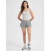 imageODODOS Cloud Feeling Tank Bra for Women U Back Wirefree Longline Sports Bra Yoga Crop TopSalt Heather