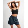 imageODODOS Modal Soft Wide Leg Shorts for Women High Waist Casual Relaxed Shorts with PocketsInseam 4quot 6quotDeep Navy