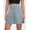 imageODODOS Modal Soft Wide Leg Shorts for Women High Waist Casual Relaxed Shorts with PocketsInseam 4quot 6quotSlate Grey