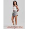 imageODODOS Womens Performance Shorts Ultra Soft Stratum Tech Mid Rise Relaxed Shorts with Pocket 3quot Inseam Moisture WickingGrey Heather