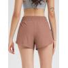 imageODODOS Womens Performance Shorts Ultra Soft Stratum Tech Mid Rise Relaxed Shorts with Pocket 3quot Inseam Moisture WickingTamarind Heather