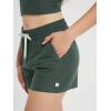 imageODODOS Womens RelaxedFit Shorts Ultra Soft Stratum Tech Mid Rise Shorts with Pocket 35quot InseamMoisture Wicking UPF 50Aspen Heather