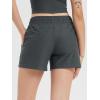 imageODODOS Womens RelaxedFit Shorts Ultra Soft Stratum Tech Mid Rise Shorts with Pocket 35quot InseamMoisture Wicking UPF 50Charcoal Heather