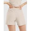 imageODODOS Womens RelaxedFit Shorts Ultra Soft Stratum Tech Mid Rise Shorts with Pocket 35quot InseamMoisture Wicking UPF 50Ecru Heather