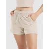imageODODOS Womens RelaxedFit Shorts Ultra Soft Stratum Tech Mid Rise Shorts with Pocket 35quot InseamMoisture Wicking UPF 50Ecru Heather