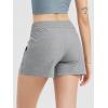 imageODODOS Womens RelaxedFit Shorts Ultra Soft Stratum Tech Mid Rise Shorts with Pocket 35quot InseamMoisture Wicking UPF 50Grey Heather